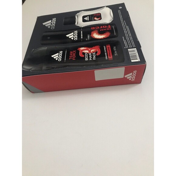 Adidas Team Force Set Of 3- EUA De Toilette Body Hair Face Gel & Deo Body Spray - Picture 5 of 10